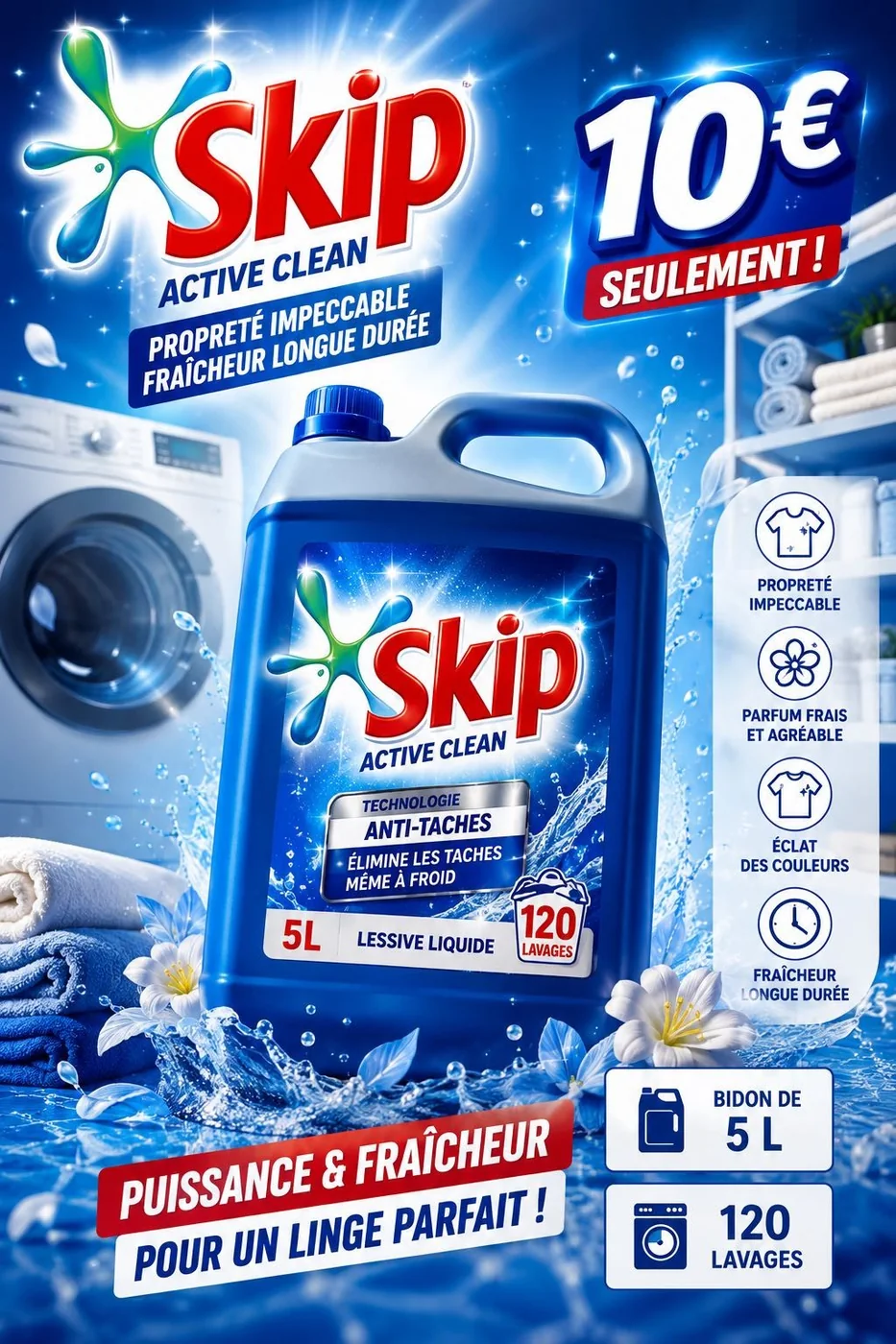Skip Active Clean 5 litres, 10 euros